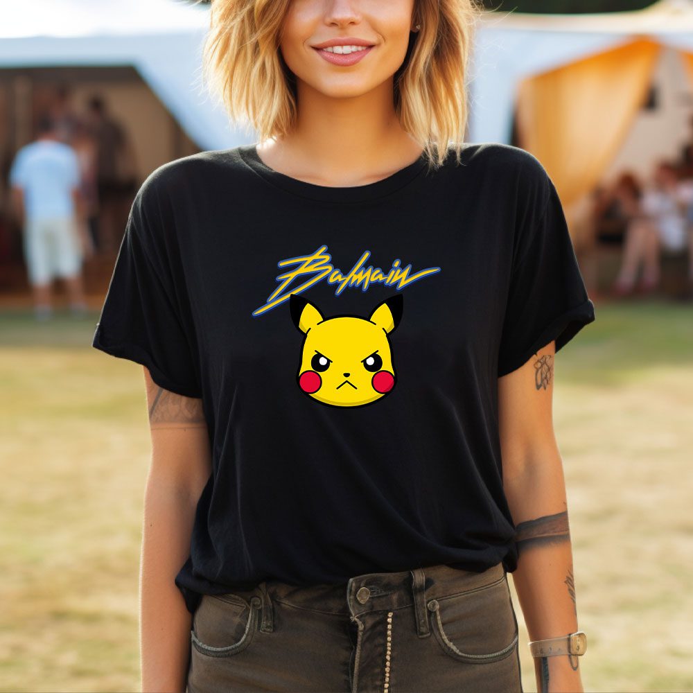 Balmain-X-Pokemon-Lady-T-Shirt-Luxury-Tee-For-Women-LDS1051-3