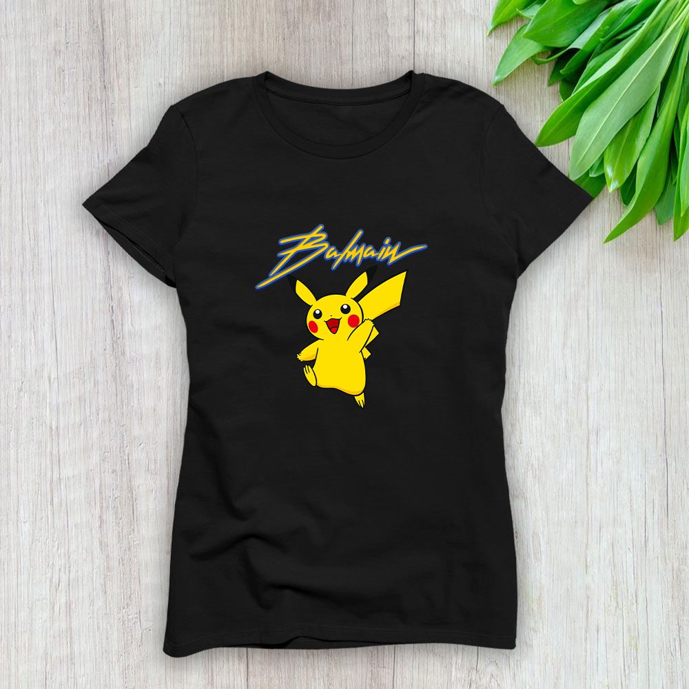 Balmain-X-Pokemon-Lady-T-Shirt-Luxury-Tee-For-Women-LDS1053-1