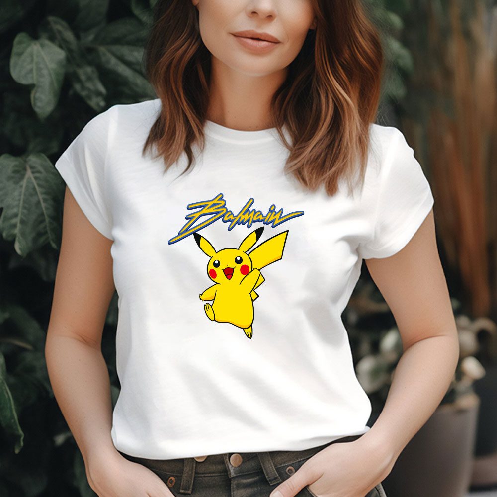 Balmain-X-Pokemon-Lady-T-Shirt-Luxury-Tee-For-Women-LDS1053-2