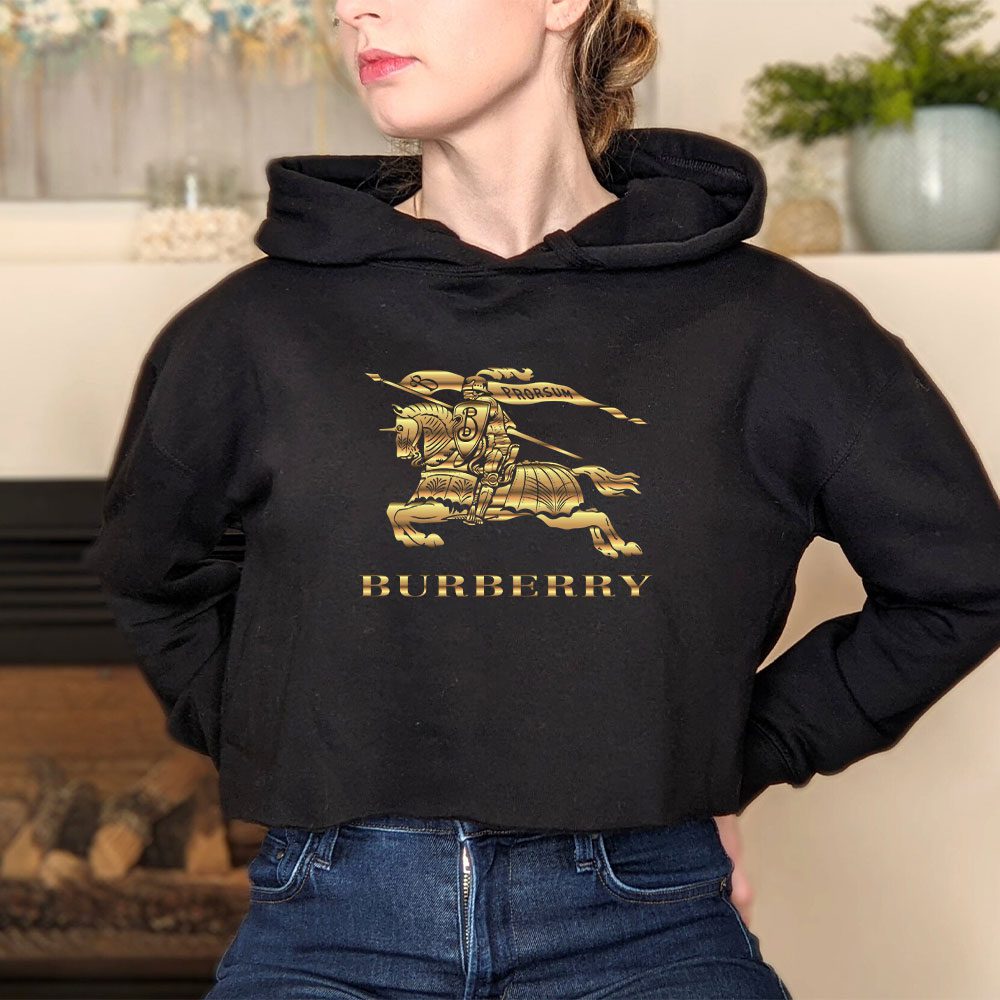 Burberry-Logo-Gold-Luxury-Crop-Pullover-Hoodie-For-Lady-CPH1073-3