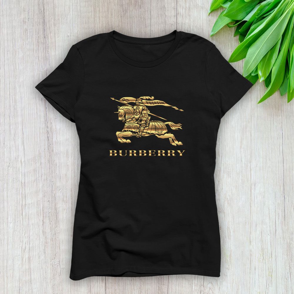 Burberry-Logo-Gold-Luxury-Lady-T-Shirt-Luxury-Tee-For-Women-LDS1073-1