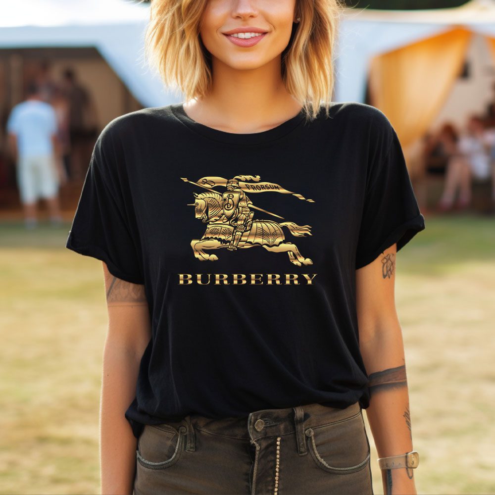 Burberry-Logo-Gold-Luxury-Lady-T-Shirt-Luxury-Tee-For-Women-LDS1073-3