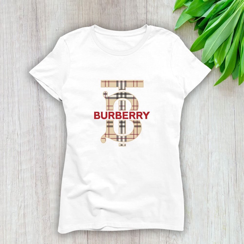 Burberry-Logo-Luxury-Lady-T-Shirt-Luxury-Tee-For-Women-LDS1067 Burberry Logo Luxury Lady T-Shirt Luxury Tee For Women LDS1067