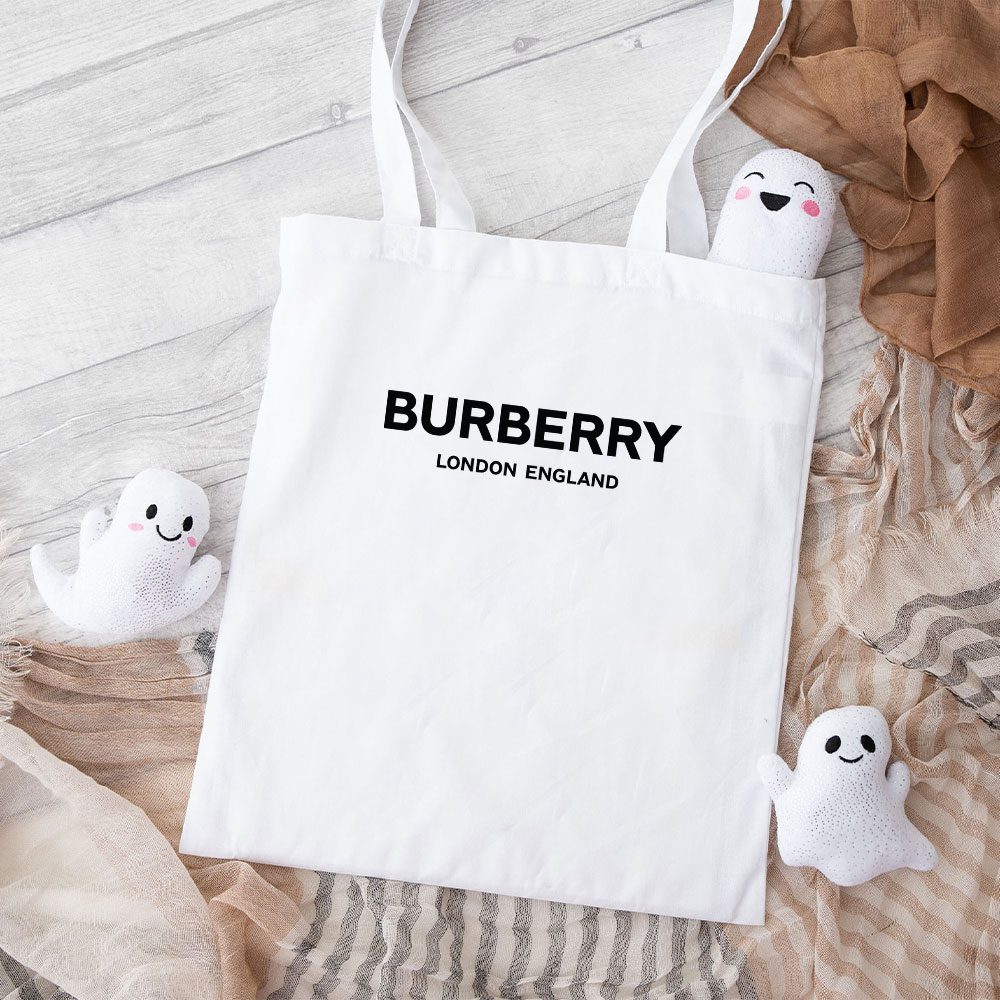 Burberry-London-Logo-Luxury-Cotton-Canvas-Tote-Bag-TTB1066 Burberry London Logo Luxury Cotton Canvas Tote Bag TTB1066