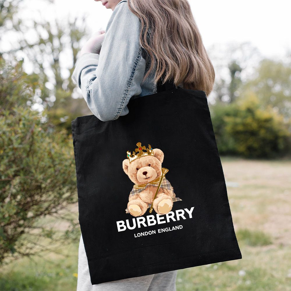 Burberry-London-Teddy-Bear-King-Cotton-Canvas-Tote-Bag-TTB1083-1
