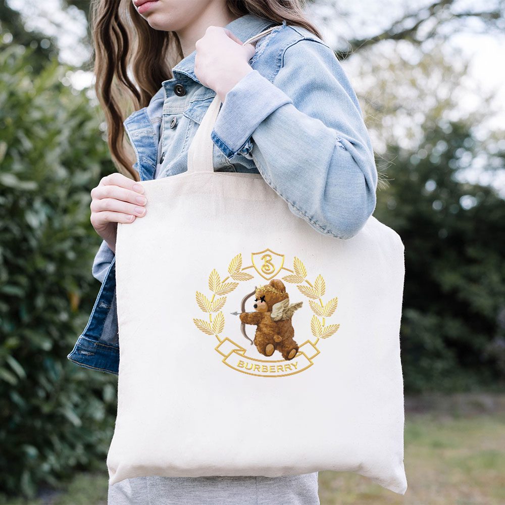 Burberry-Teddy-Bear-Gold-Luxury-Cotton-Canvas-Tote-Bag-TTB1085-3