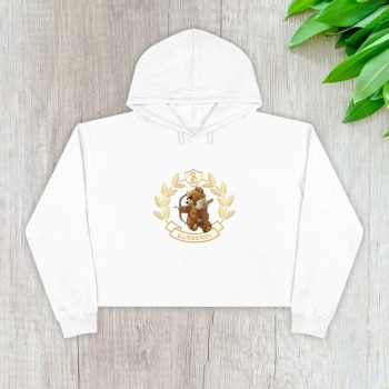 Burberry Teddy Bear Gold Luxury Crop Pullover Hoodie For Lady CPH1085