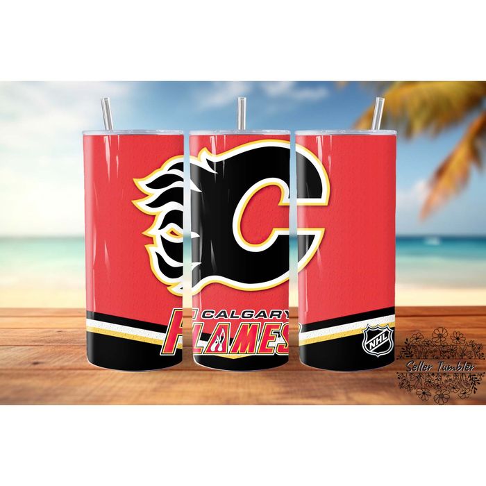 Calgary-Flames-Skinny-Tumbler-20oz-SKT1482 Calgary Flames Skinny Tumbler 20oz SKT1482
