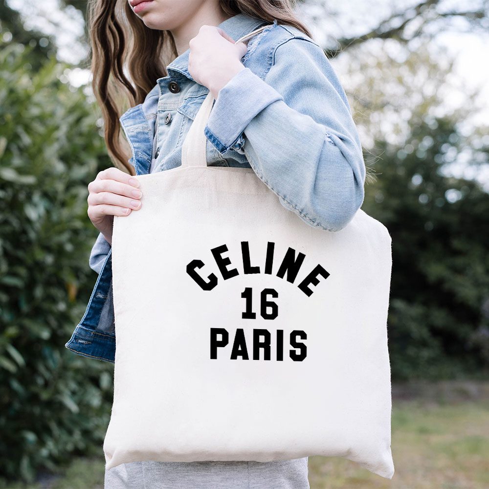 Celine-16-Paris-Logo-Luxury-Cotton-Canvas-Tote-Bag-TTB1110-1
