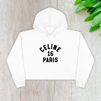 Celine 16 Paris Logo Luxury Crop Pullover Hoodie For Lady CPH1110