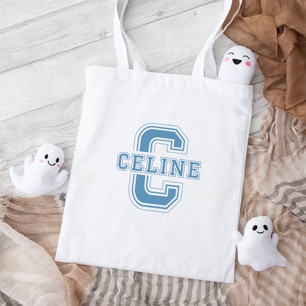 Celine-Logo-Luxury-Cotton-Canvas-Tote-Bag-TTB1113 Celine Logo Luxury Cotton Canvas Tote Bag TTB1113