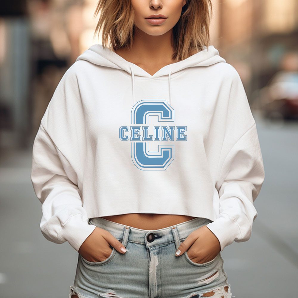 Celine-Logo-Luxury-Crop-Pullover-Hoodie-For-Lady-CPH1113-2