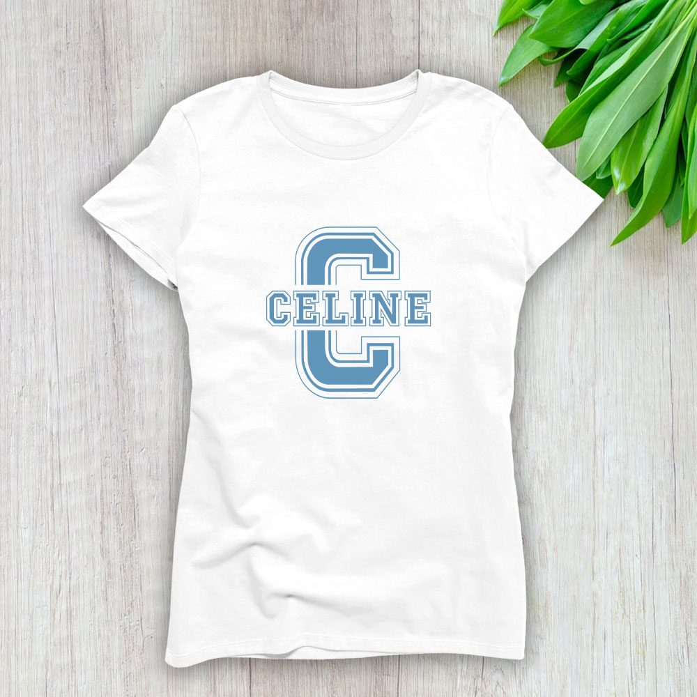 Celine-Logo-Luxury-Lady-T-Shirt-Luxury-Tee-For-Women-LDS1114 Celine Logo Luxury Lady T-Shirt Luxury Tee For Women LDS1114