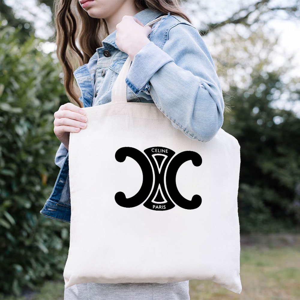 Celine-Paris-Logo-Luxury-Cotton-Canvas-Tote-Bag-TTB1108-1
