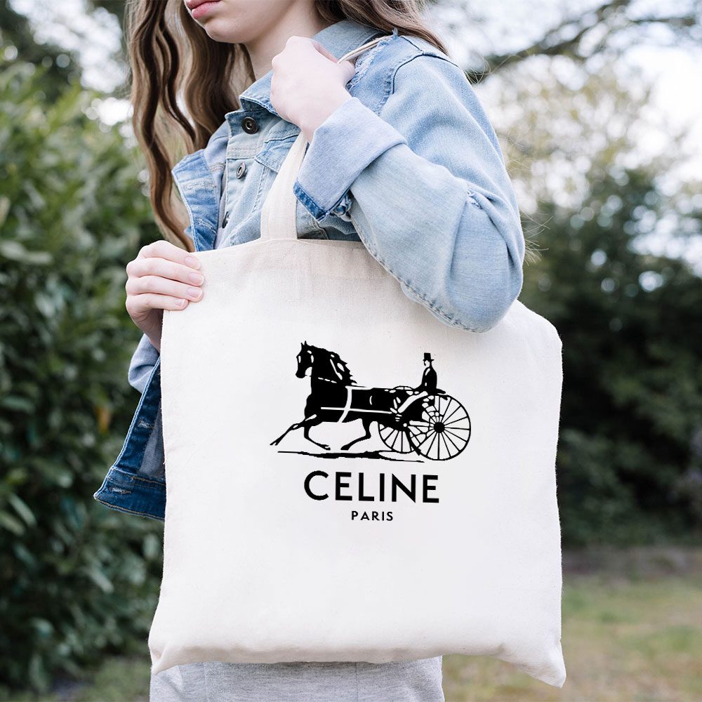 Celine-Paris-Logo-Luxury-Cotton-Canvas-Tote-Bag-TTB1120-1