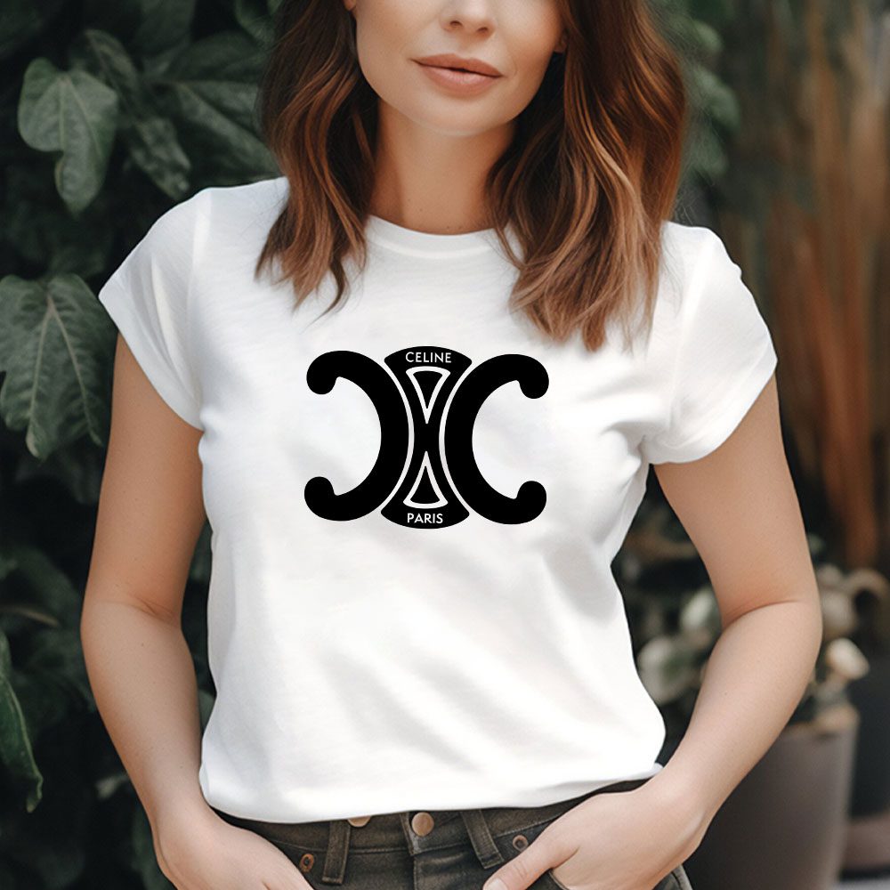 Celine-Paris-Logo-Luxury-Lady-T-Shirt-Luxury-Tee-For-Women-LDS1109-1