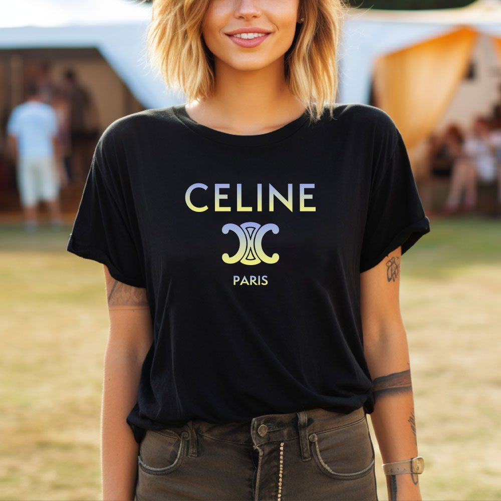 Celine-Paris-Logo-Luxury-Lady-T-Shirt-Luxury-Tee-For-Women-LDS1112-3