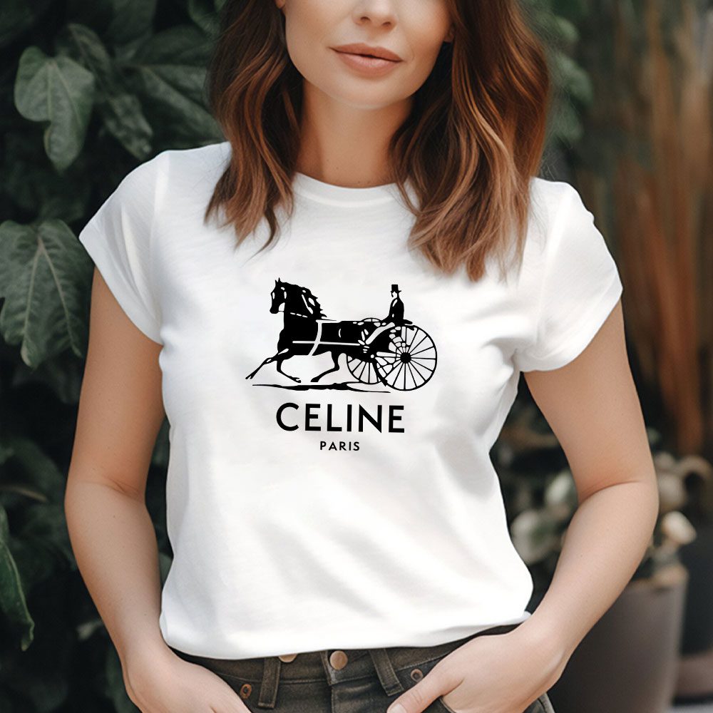 Celine-Paris-Logo-Luxury-Lady-T-Shirt-Luxury-Tee-For-Women-LDS1121-1