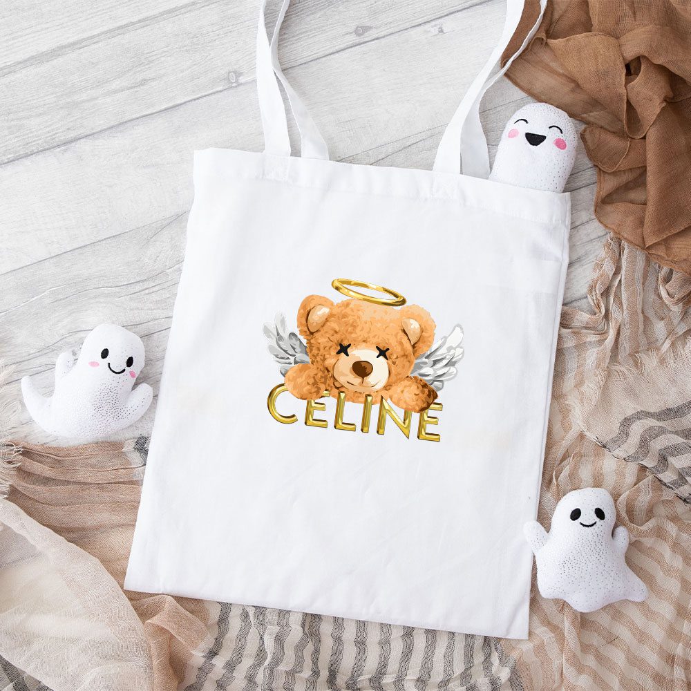 Celine-Teddy-Bear-Luxury-Cotton-Canvas-Tote-Bag-TTB1122 Celine Teddy Bear Luxury Cotton Canvas Tote Bag TTB1122