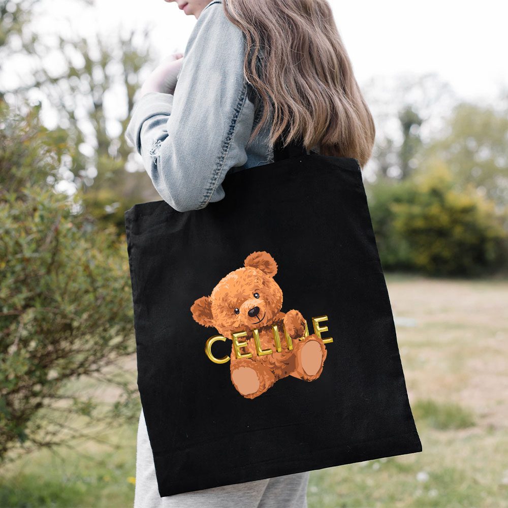 Celine-Teddy-Bear-Luxury-Cotton-Canvas-Tote-Bag-TTB1124-2