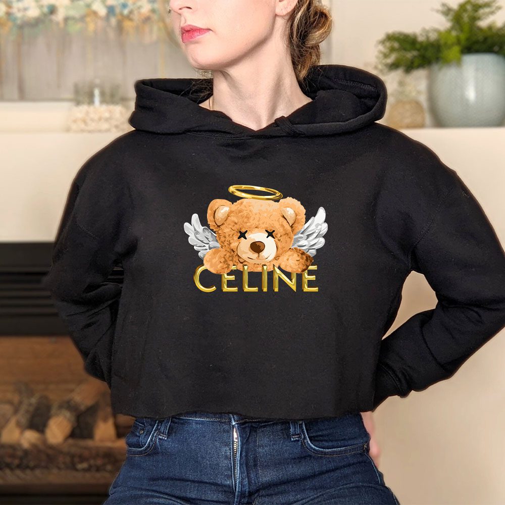 Celine-Teddy-Bear-Luxury-Crop-Pullover-Hoodie-For-Lady-CPH1122-3