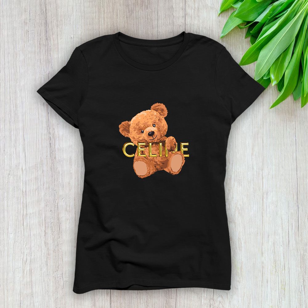 Celine-Teddy-Bear-Luxury-Lady-T-Shirt-Luxury-Tee-For-Women-LDS1125-1