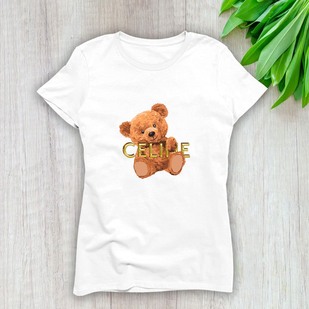 Celine-Teddy-Bear-Luxury-Lady-T-Shirt-Luxury-Tee-For-Women-LDS1125 Celine Teddy Bear Luxury Lady T-Shirt Luxury Tee For Women LDS1125