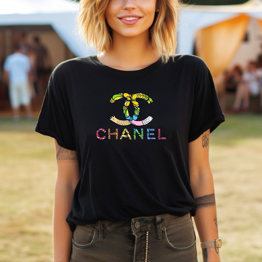 Chanel-Colorful-Logo-Lady-T-Shirt-Luxury-Tee-For-Women-LDS1151-3