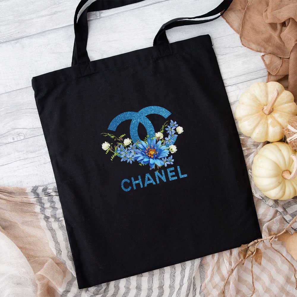 Chanel-Glitter-Flower-Logo-Cotton-Canvas-Tote-Bag-TTB1154-1