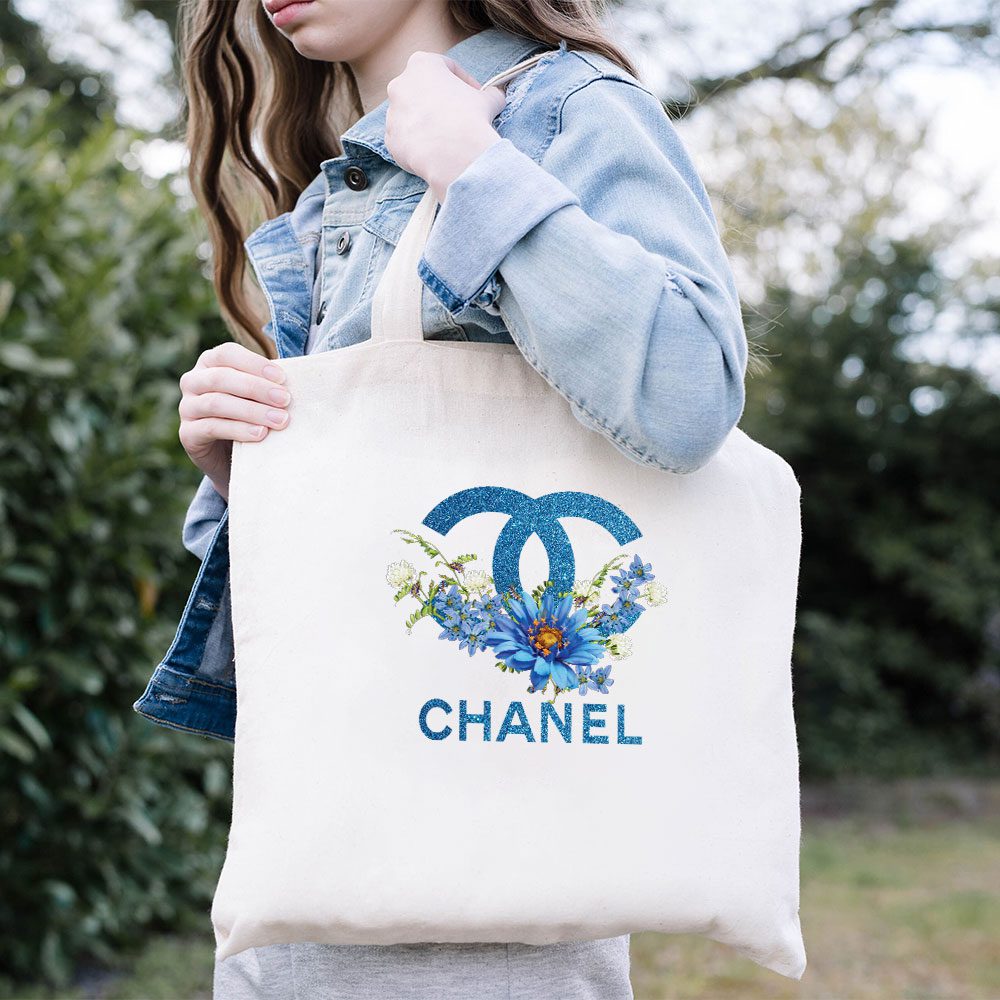 Chanel-Glitter-Flower-Logo-Cotton-Canvas-Tote-Bag-TTB1154-3