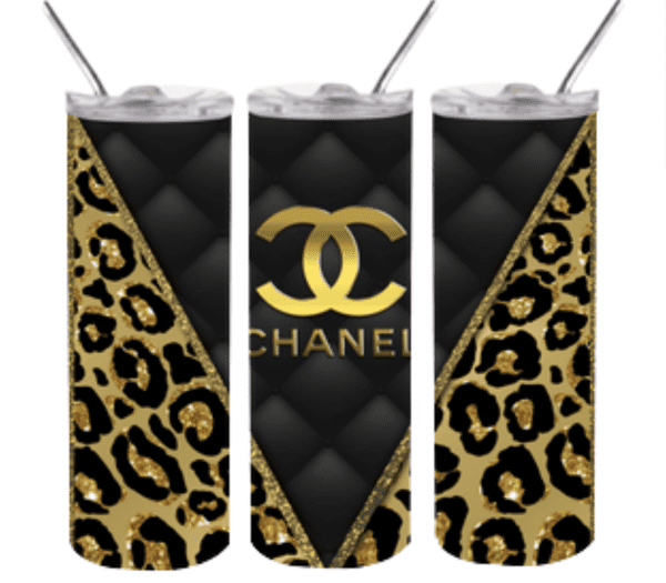 Chanel-Leopard-Yeti-Inspired-Luxury-Skinny-Tumbler-20oz-SKT1529 Chanel Leopard Yeti Inspired Luxury Skinny Tumbler 20oz SKT1529