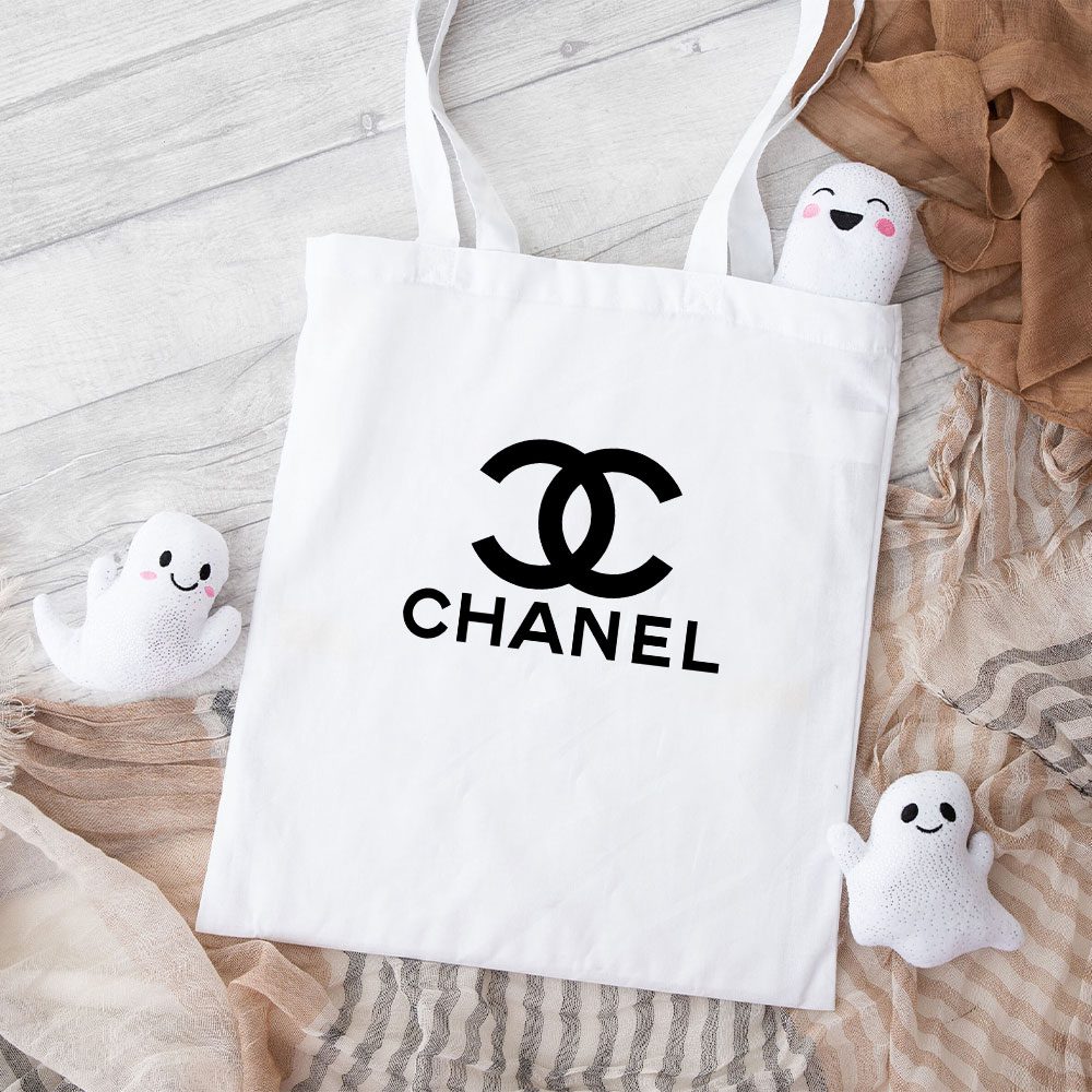 Chanel-Original-Logo-Cotton-Canvas-Tote-Bag-TTB1140 Chanel Original Logo Cotton Canvas Tote Bag TTB1140