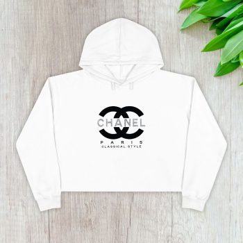 Chanel Paris Classical Style Gitter Logo Crop Pullover Hoodie For Lady CPH1149