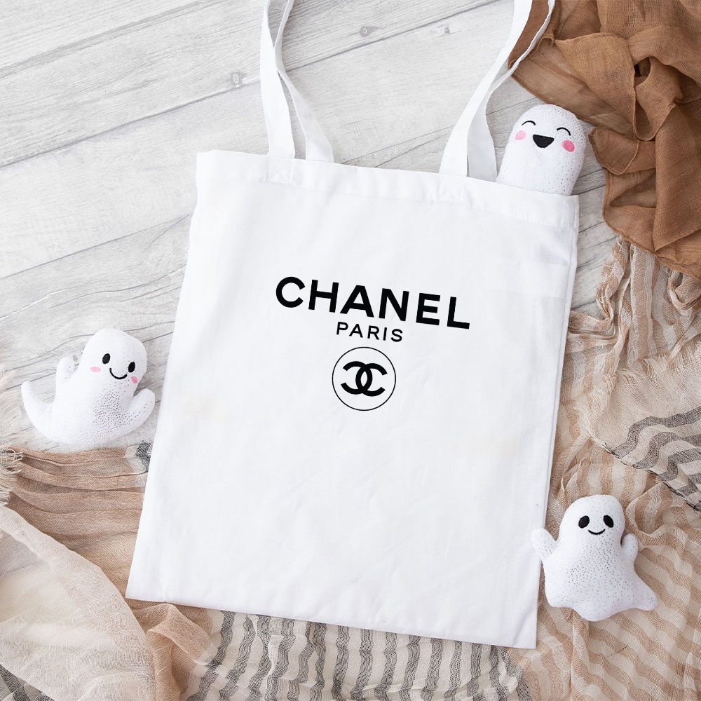 Chanel-Paris-Original-Logo-Cotton-Canvas-Tote-Bag-TTB1141 Chanel Paris Original Logo Cotton Canvas Tote Bag TTB1141