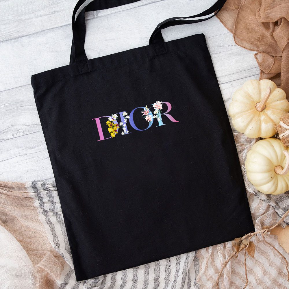 Dior-Logo-Luxury-Flower-Cotton-Canvas-Tote-Bag-TTB1190-1
