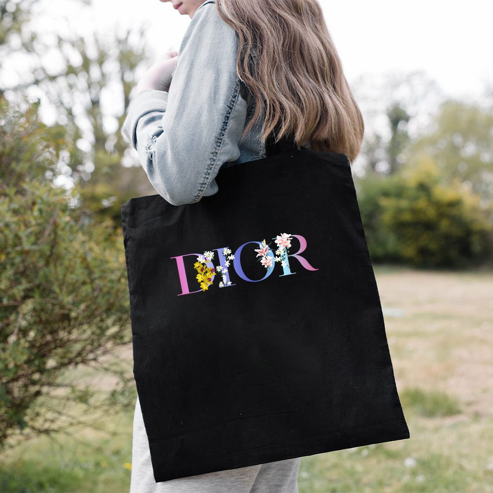 Dior-Logo-Luxury-Flower-Cotton-Canvas-Tote-Bag-TTB1190-2