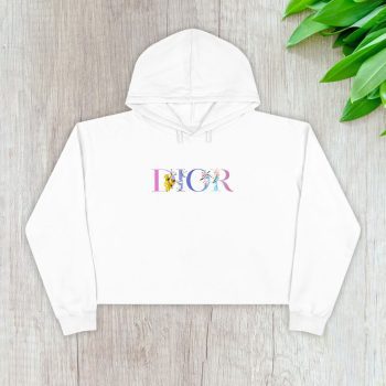 Dior Logo Luxury Flower Crop Pullover Hoodie For Lady CPH1190
