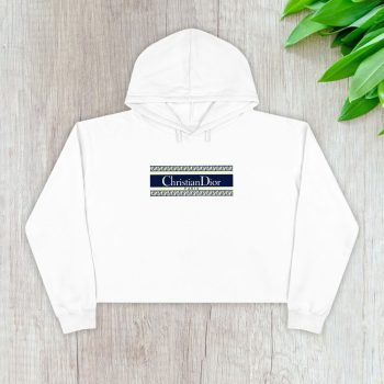 Dior Logo Luxury Monogram Pattern Crop Pullover Hoodie For Lady CPH1189