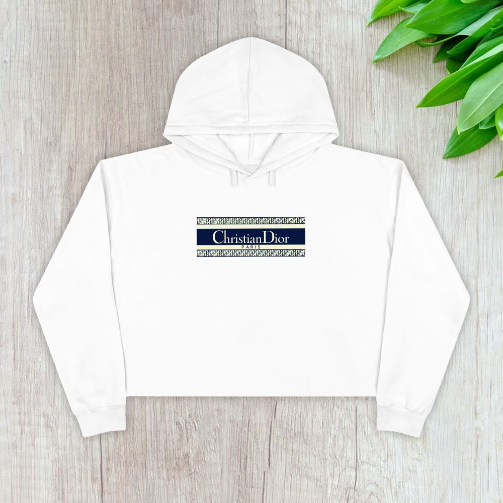 Dior-Logo-Luxury-Monogram-Pattern-Crop-Pullover-Hoodie-For-Lady-CPH1189 Dior Logo Luxury Monogram Pattern Crop Pullover Hoodie For Lady CPH1189