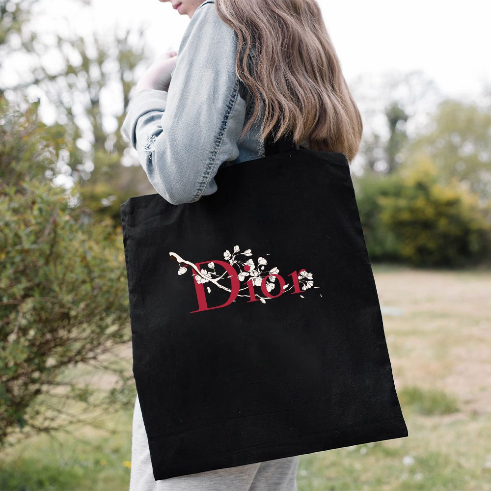Dior-Logo-Luxury-Sakura-Flower-Cotton-Canvas-Tote-Bag-TTB1191-2