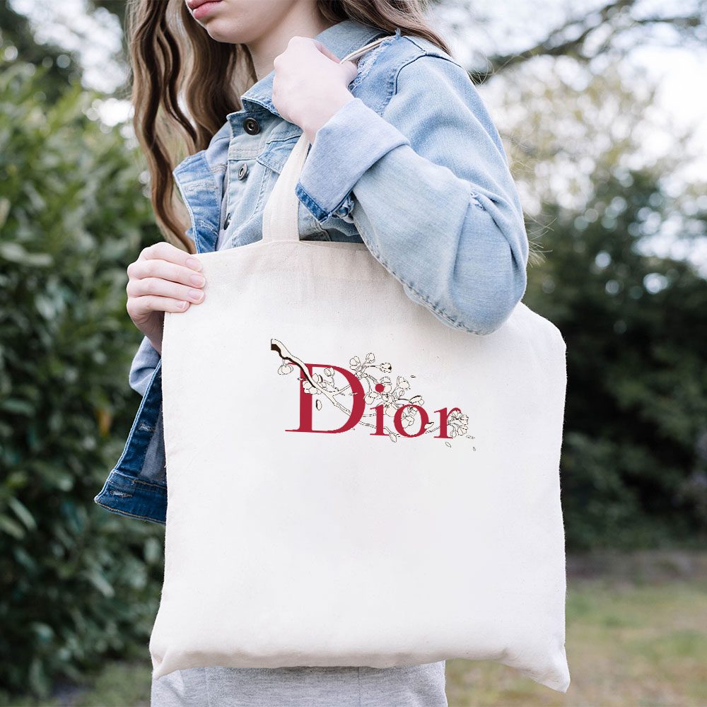 Dior-Logo-Luxury-Sakura-Flower-Cotton-Canvas-Tote-Bag-TTB1191-3