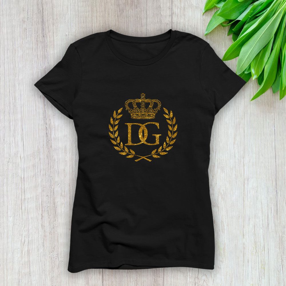 Dolce-Gabbana-Crown-Gold-Luxury-Lady-T-Shirt-Luxury-Tee-For-Women-LDS1237-1