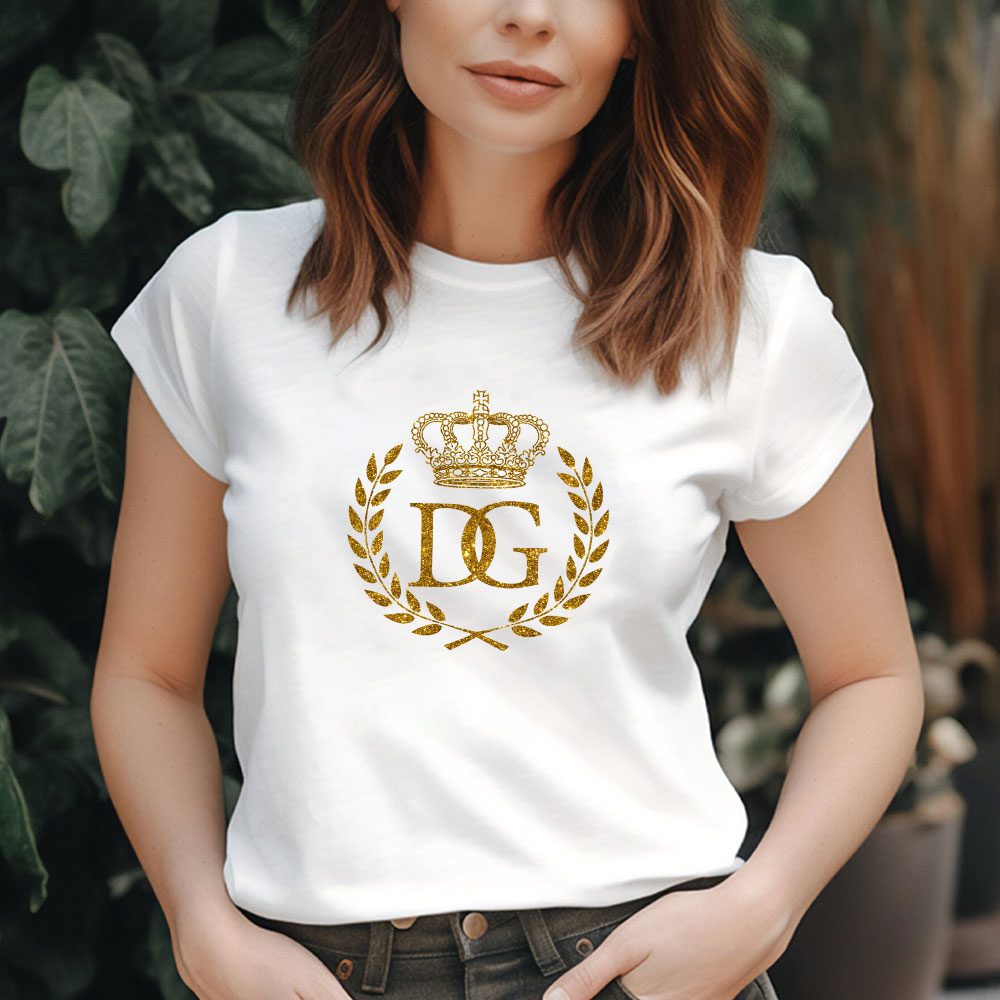 Dolce-Gabbana-Crown-Gold-Luxury-Lady-T-Shirt-Luxury-Tee-For-Women-LDS1237-2
