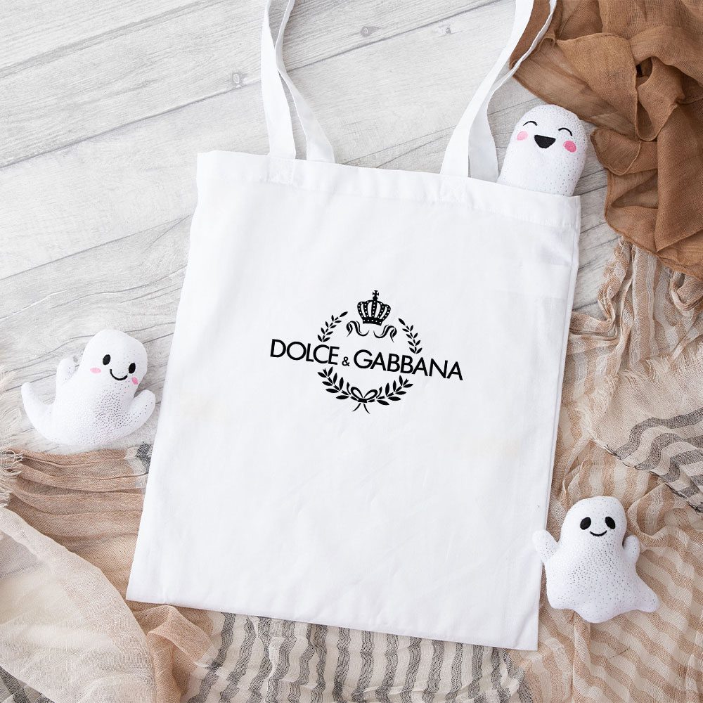 Dolce-Gabbana-King-Logo-Luxury-Cotton-Canvas-Tote-Bag-TTB1203 Dolce & Gabbana King Logo Luxury Cotton Canvas Tote Bag TTB1203