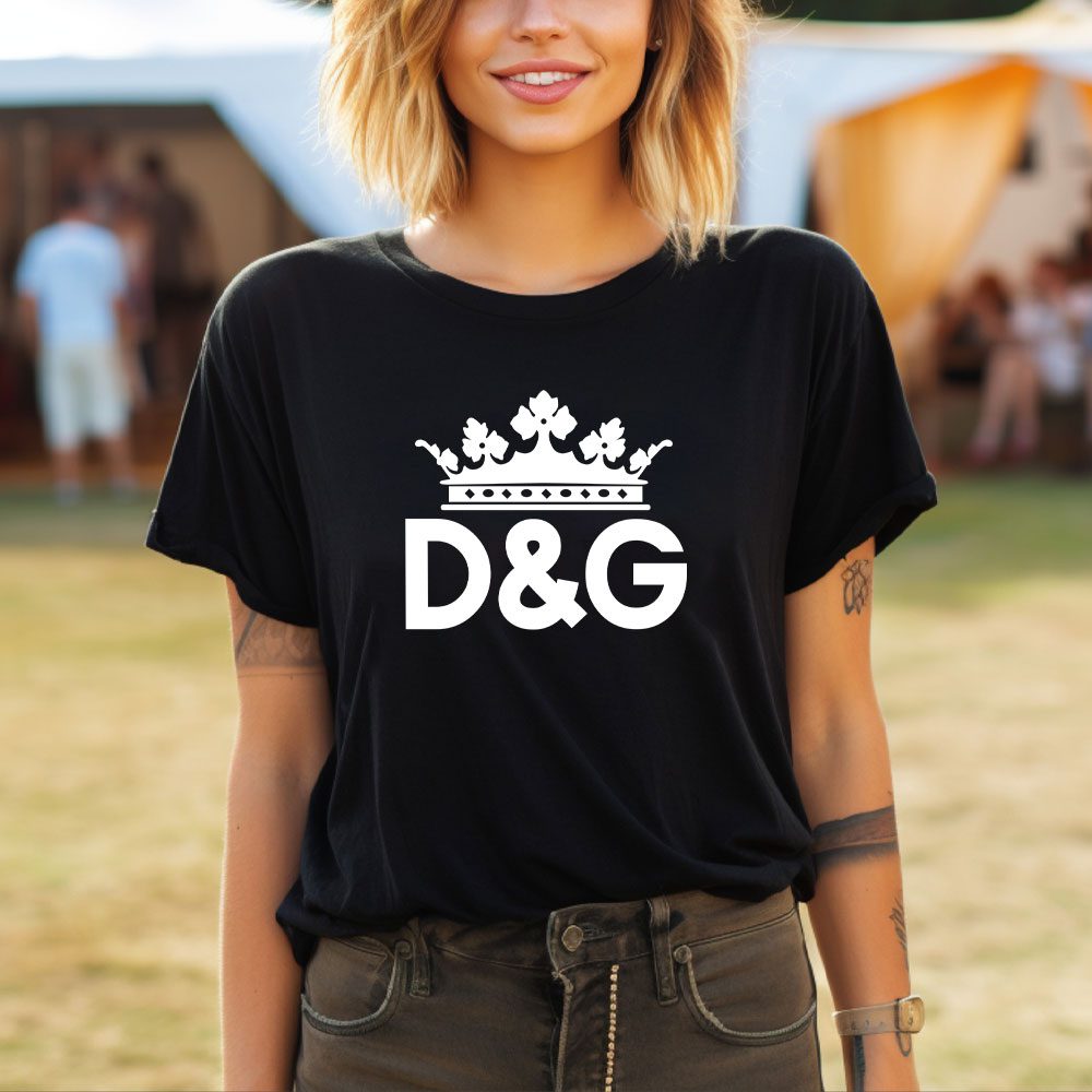 Dolce-Gabbana-King-Logo-Luxury-Lady-T-Shirt-Luxury-Tee-For-Women-LDS1206-1
