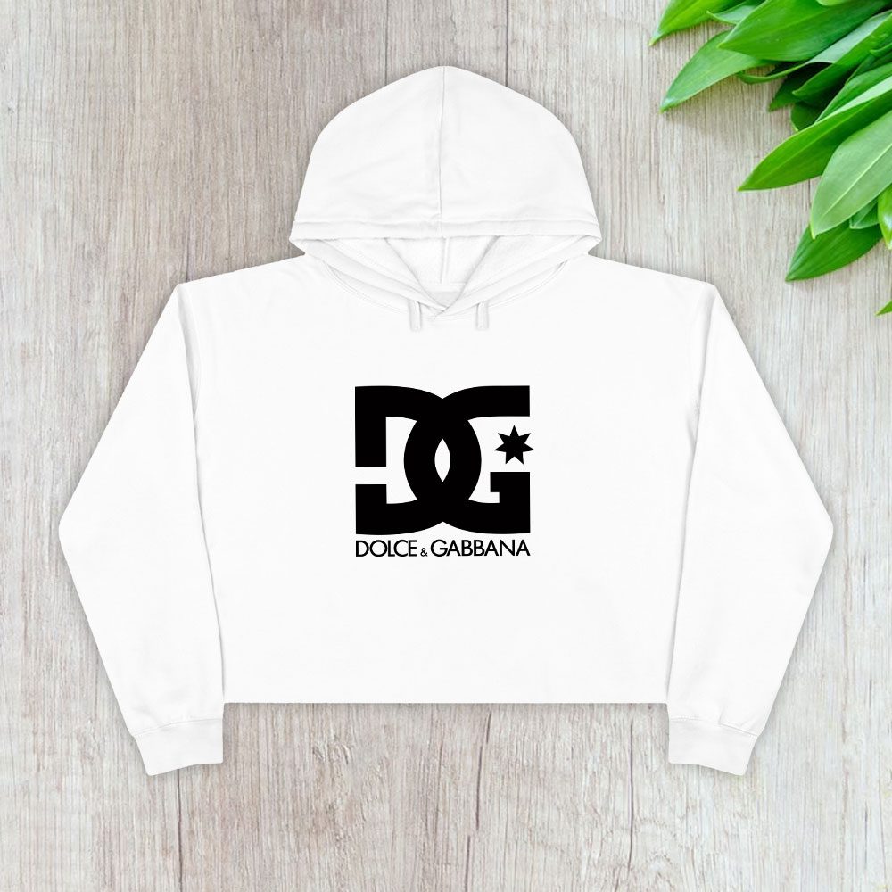 Dolce-Gabbana-Logo-Luxury-Crop-Pullover-Hoodie-For-Lady-CPH1211 Dolce & Gabbana Logo Luxury Crop Pullover Hoodie For Lady CPH1211