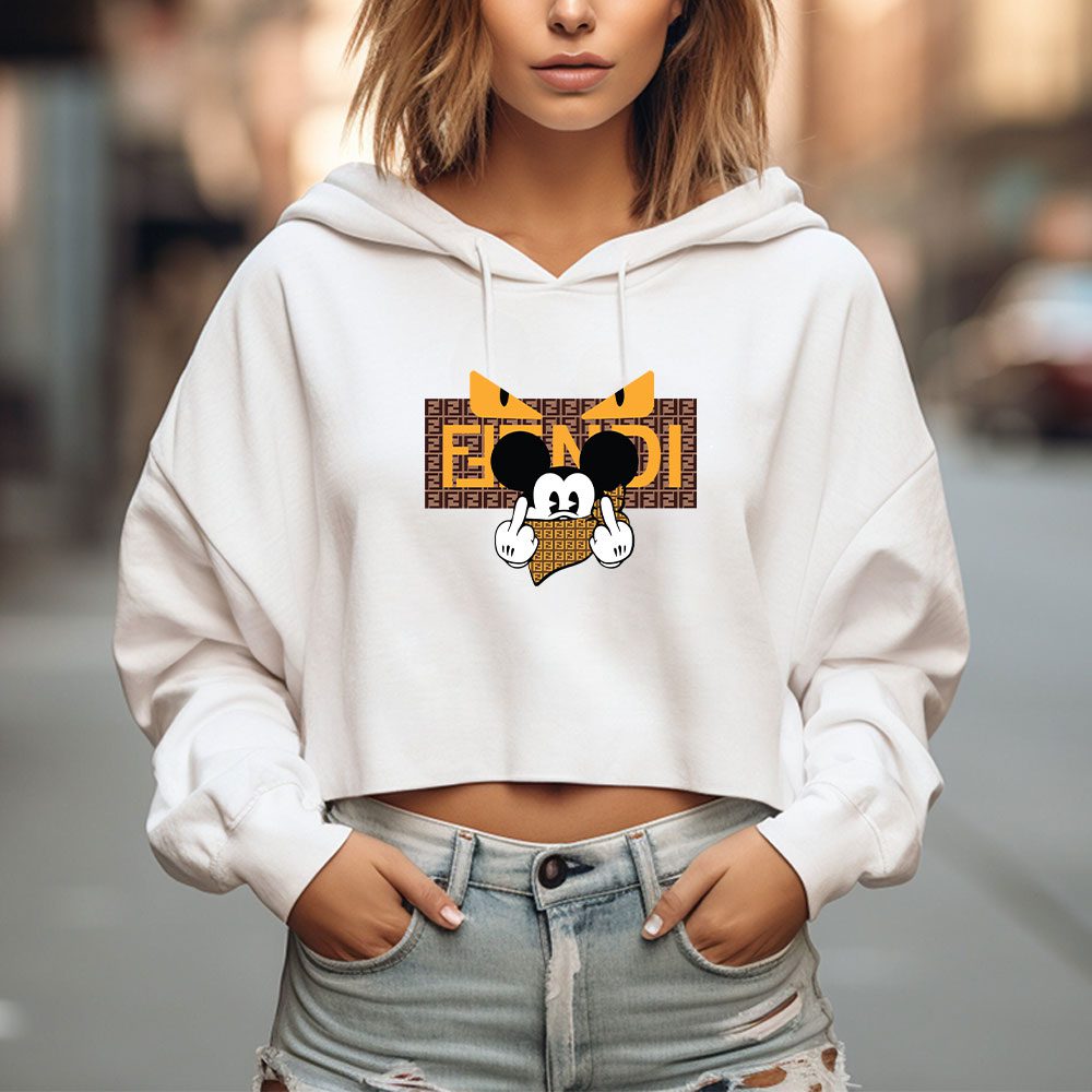 Fendi-Diabolic-Eyes-Mickey-Mouse-Crop-Pullover-Hoodie-For-Lady-CPH1267-2