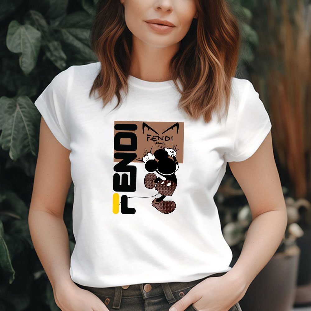 Fendi-Diabolic-Eyes-Mickey-Mouse-Lady-T-Shirt-Luxury-Tee-For-Women-LDS1264-1
