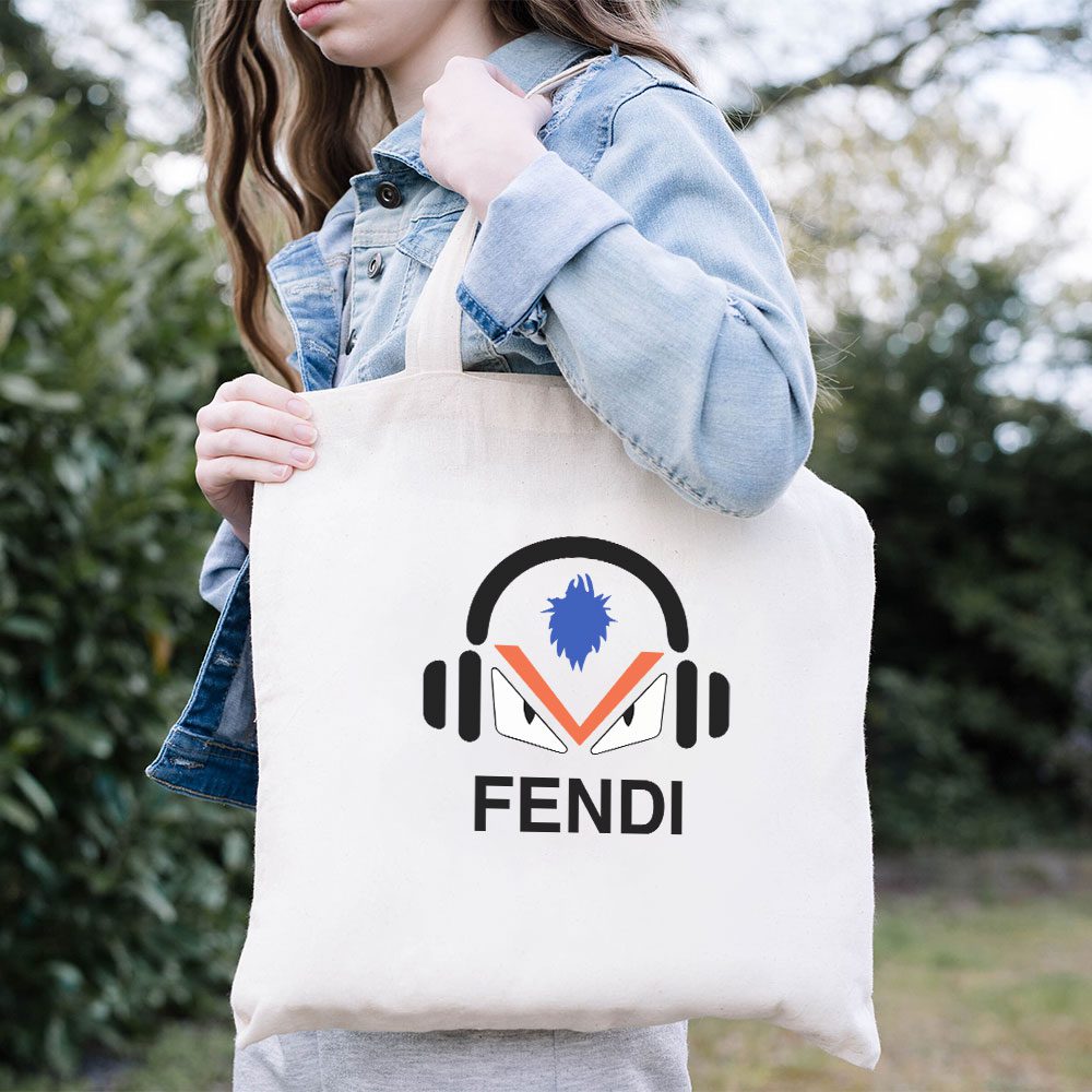 Fendi-Dj-Monster-Cotton-Canvas-Tote-Bag-TTB1266-1