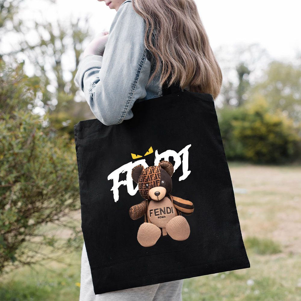 Fendi-Roma-Teddy-Bear-Cotton-Canvas-Tote-Bag-TTB1258-1